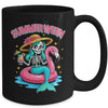 Summerween Mermaid Skeleton Halloween Flamingo Summer Vacay Mug | teecentury