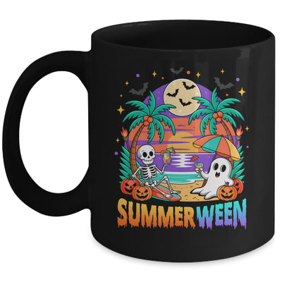 Summerween Summer Skeleton Party Halloween Vibes Vacation Mug | teecentury