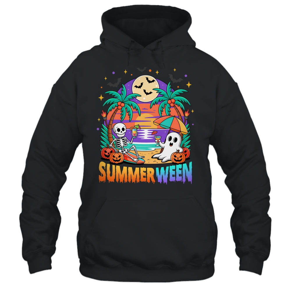 Summerween Summer Skeleton Party Halloween Vibes Vacation Shirt & Tank Top | teecentury
