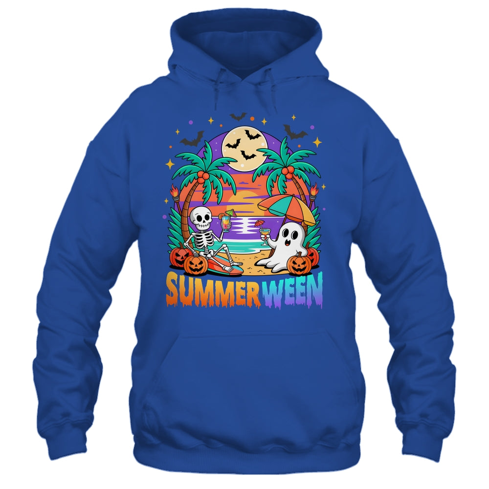 Summerween Summer Skeleton Party Halloween Vibes Vacation Shirt & Tank Top | teecentury
