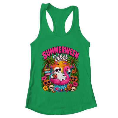 Summerween Vibes Spooky Ghost Beach Summer Halloween Women Shirt & Tank Top | teecentury