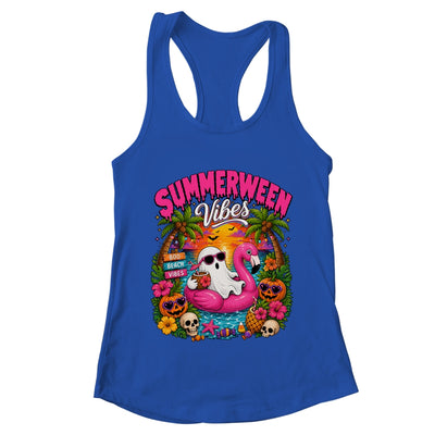 Summerween Vibes Spooky Ghost Beach Summer Halloween Women Shirt & Tank Top | teecentury