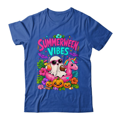 Summerween Vibes Spooky Ghost Unicorn Halloween Beach Summer Shirt & Tank Top | teecentury