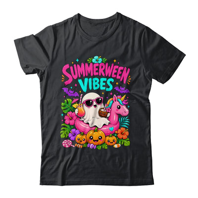 Summerween Vibes Spooky Ghost Unicorn Halloween Beach Summer Shirt & Tank Top | teecentury