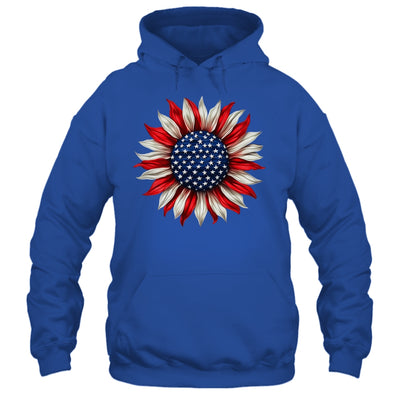 Sunflower American Flag USA 4th Of July Women Men Girls Shirt & Tank Top | teecentury