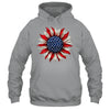 Sunflower American Flag USA 4th Of July Women Men Girls Shirt & Tank Top | teecentury