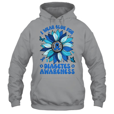 Sunflower Diabetes I Wear Blue For Diabetes Awareness Shirt & Hoodie | teecentury