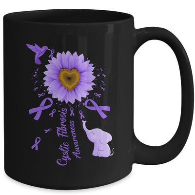 Sunflower Hummingbird Elephant Cystic Fibrosis Awareness Mug | teecentury