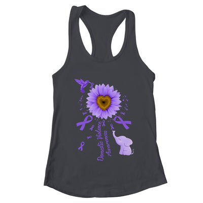 Sunflower Hummingbird Elephant Domestic Violence Awareness Shirt & Tank Top | teecentury