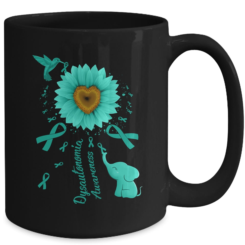 Sunflower Hummingbird Elephant Dysautonomia Awareness Mug | teecentury