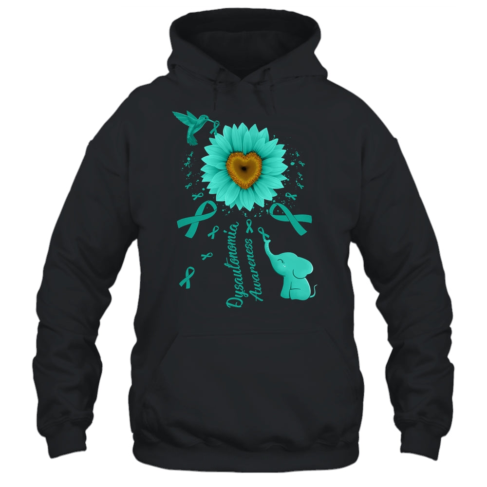 Sunflower Hummingbird Elephant Dysautonomia Awareness Shirt & Tank Top | teecentury