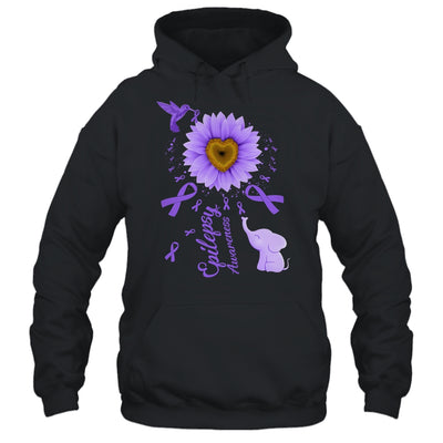 Sunflower Hummingbird Elephant Epilepsy Awareness Shirt & Tank Top | teecentury