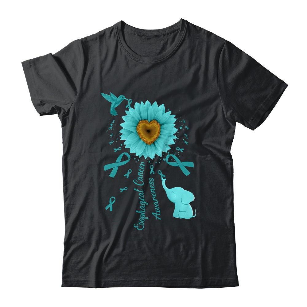 Sunflower Hummingbird Elephant Esophageal Cancer Awareness Shirt & Tank Top | teecentury