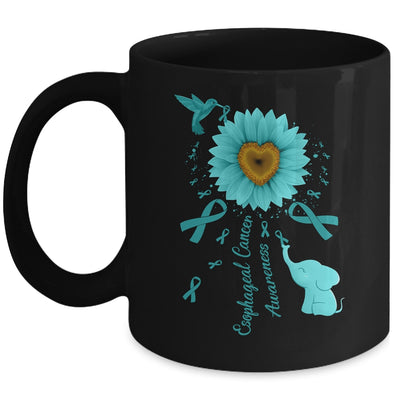 Sunflower Hummingbird Elephant Esophageal Cancer Awareness Mug | teecentury