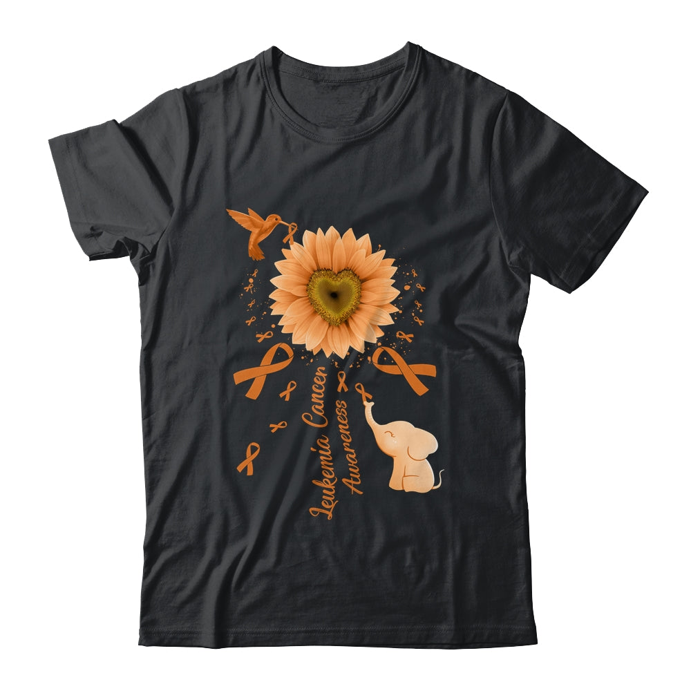 Sunflower Hummingbird Elephant Leukemia Cancer Awareness Shirt & Tank Top | teecentury