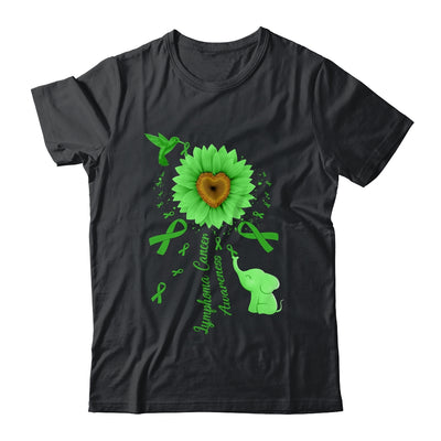 Sunflower Hummingbird Elephant Lymphoma Cancer Awareness Shirt & Tank Top | teecentury