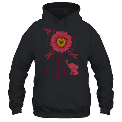 Sunflower Hummingbird Elephant Multiple Myeloma Awareness Shirt & Tank Top | teecentury