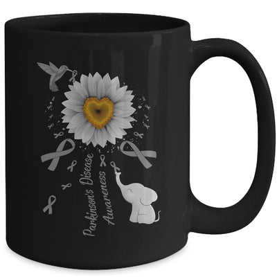 Sunflower Hummingbird Elephant Parkinson's Disease Awareness Mug | teecentury