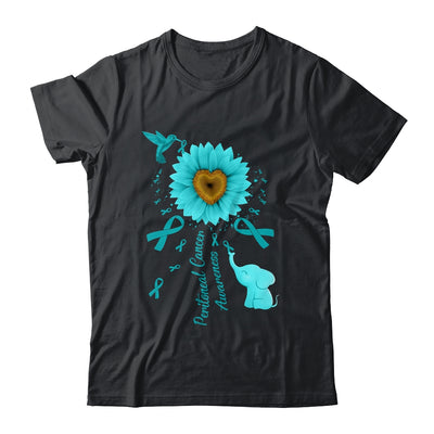 Sunflower Hummingbird Elephant Peritoneal Cancer Awareness Shirt & Tank Top | teecentury