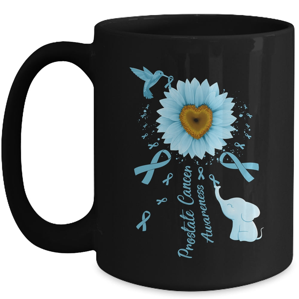Sunflower Hummingbird Elephant Prostate Cancer Awareness Mug | teecentury