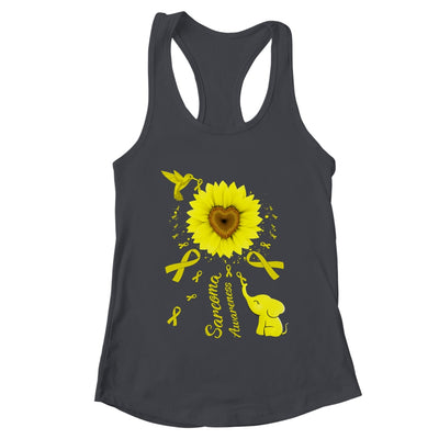 Sunflower Hummingbird Elephant Sarcoma Awareness Shirt & Tank Top | teecentury