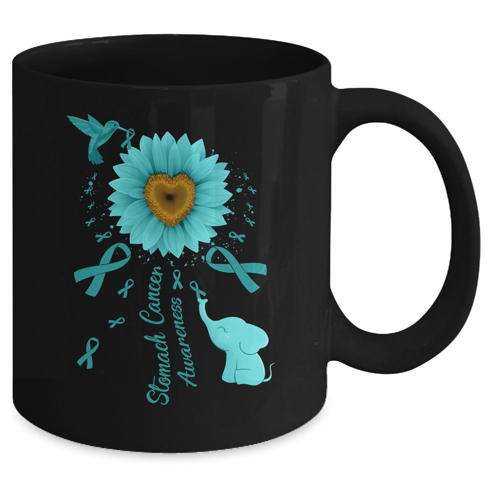 Sunflower Hummingbird Elephant Stomach Cancer Awareness Mug | teecentury