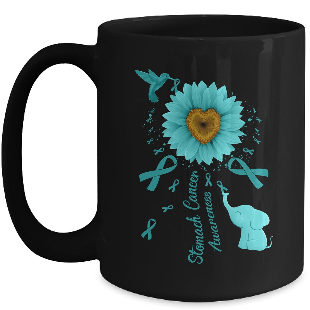 Sunflower Hummingbird Elephant Stomach Cancer Awareness Mug | teecentury