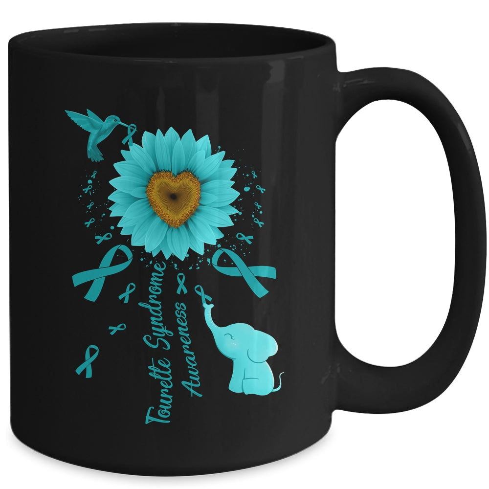 Sunflower Hummingbird Elephant Tourette Syndrome Awareness Mug | teecentury