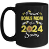 Sunflower Proud Bonus Mom Of A Class Of 2024 Graduate Senior 24 Mug | teecentury
