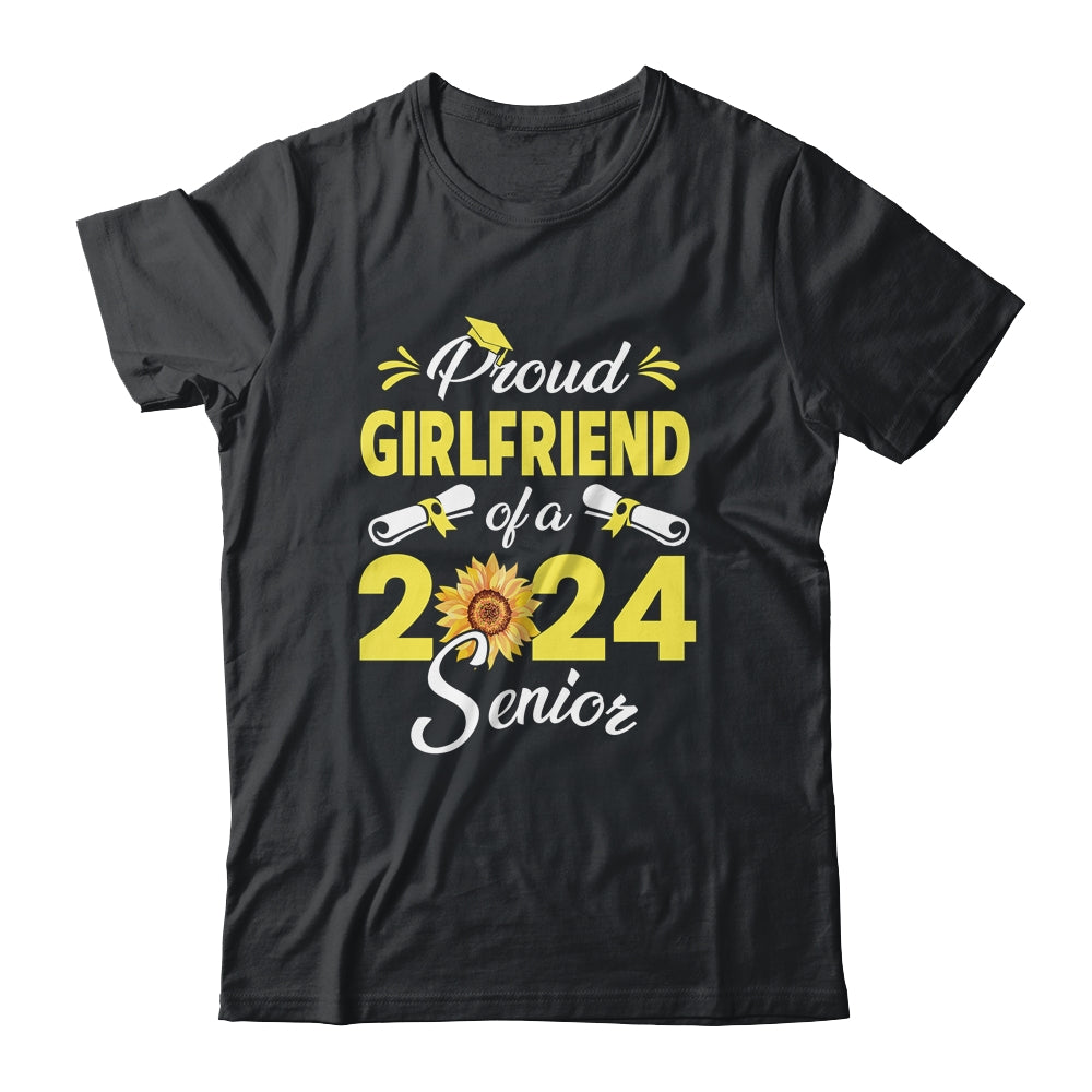 Sunflower Proud Girlfriend Of A Class Of 2024 Graduate Senior 24 Shirt & Hoodie | teecentury