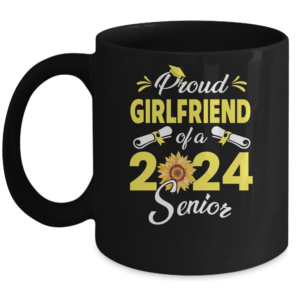 Sunflower Proud Girlfriend Of A Class Of 2024 Graduate Senior 24 Mug | teecentury