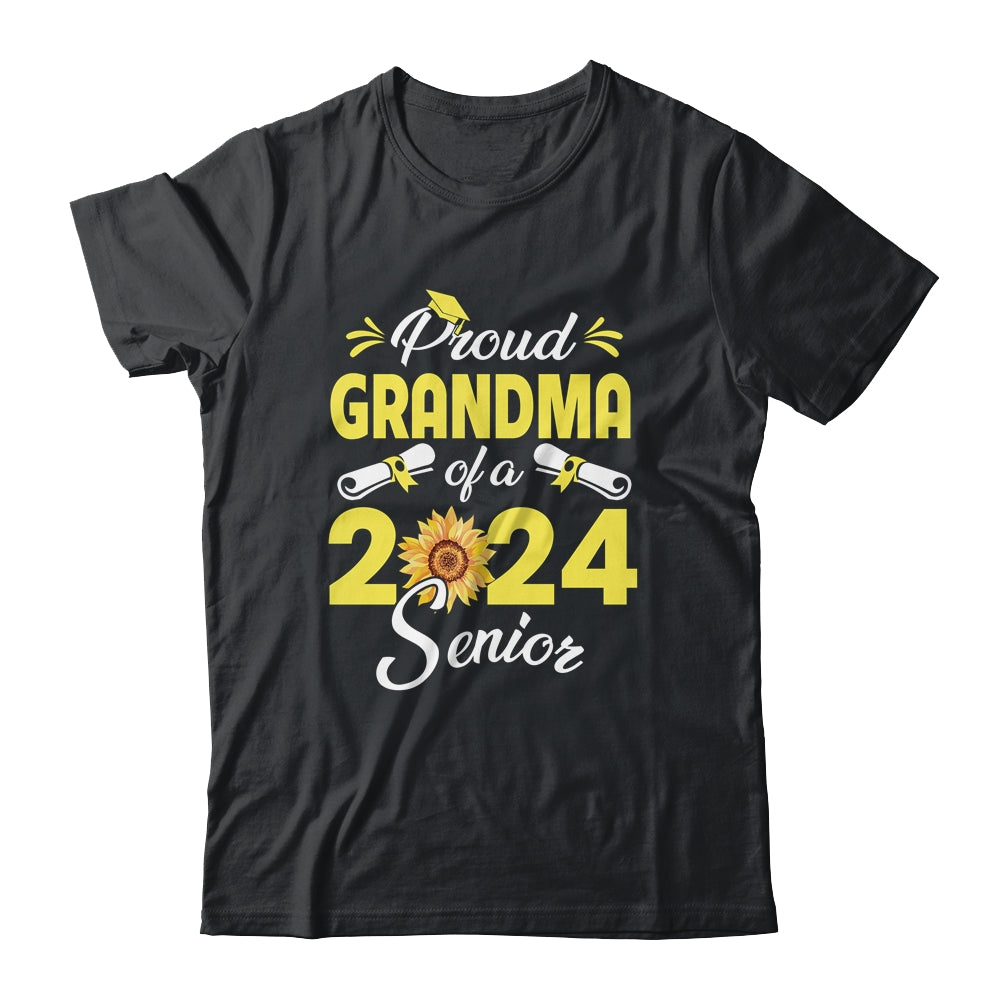 Sunflower Proud Grandma Of A Class Of 2024 Graduate Senior 24 Shirt & Hoodie | teecentury