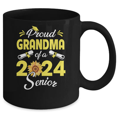 Sunflower Proud Grandma Of A Class Of 2024 Graduate Senior 24 Mug | teecentury