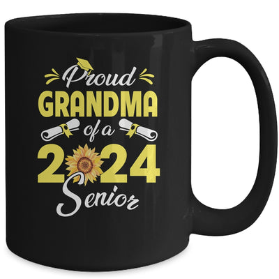 Sunflower Proud Grandma Of A Class Of 2024 Graduate Senior 24 Mug | teecentury