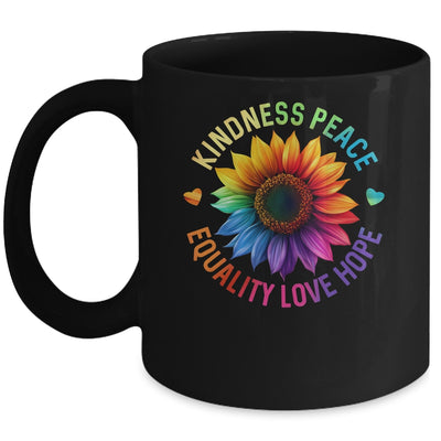 Sunflower Rainbow Ally LGBTQ LGBT Gay Pride Month Women Mug | teecentury