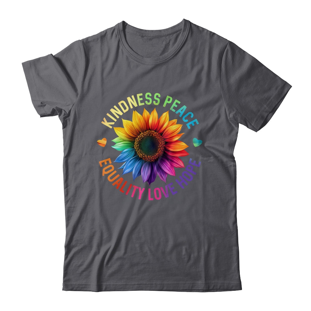 Sunflower Rainbow Ally LGBTQ LGBT Gay Pride Month Women Shirt & Tank Top | teecentury