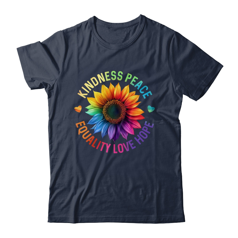 Sunflower Rainbow Ally LGBTQ LGBT Gay Pride Month Women Shirt & Tank Top | teecentury