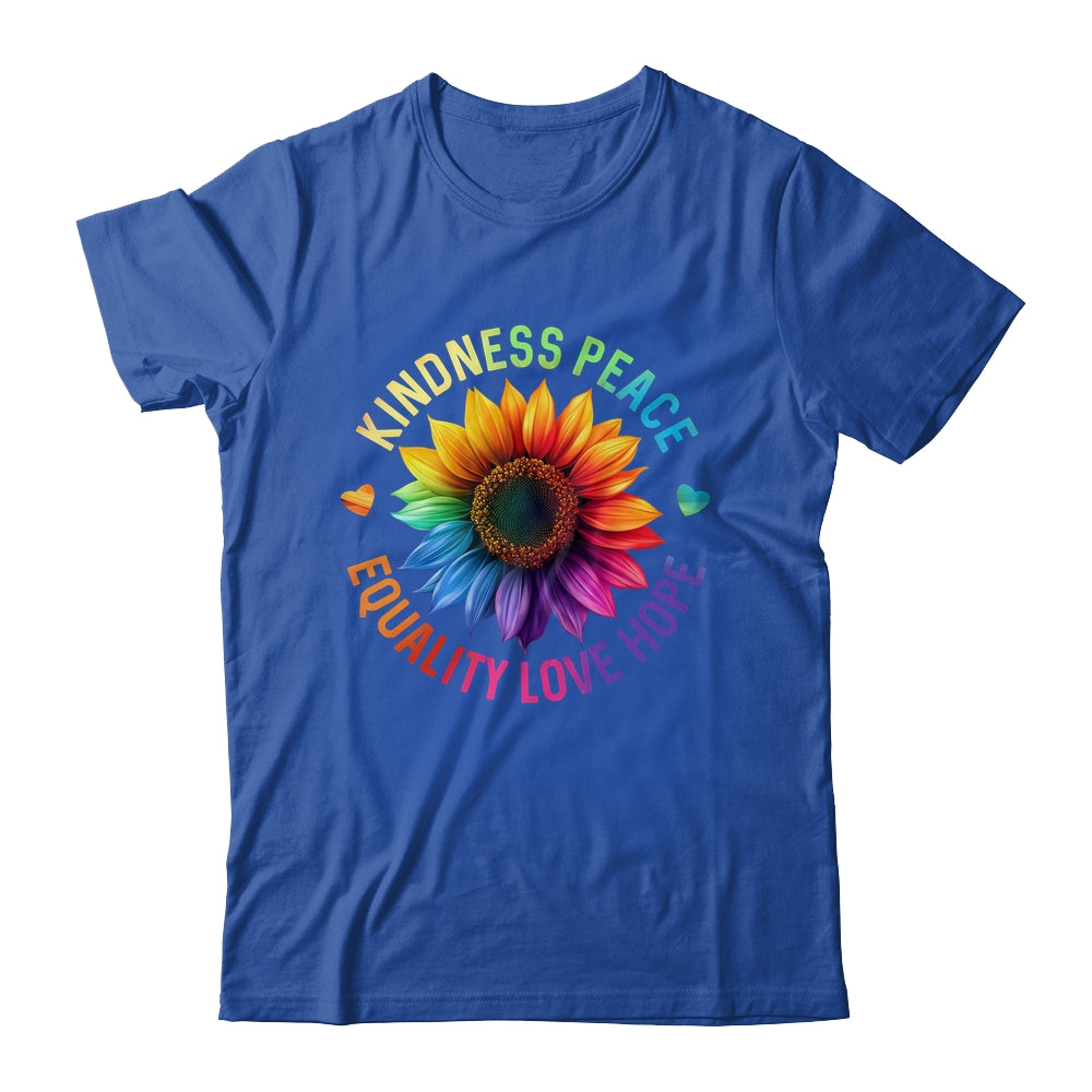 Sunflower Rainbow Ally LGBTQ LGBT Gay Pride Month Women Shirt & Tank Top | teecentury