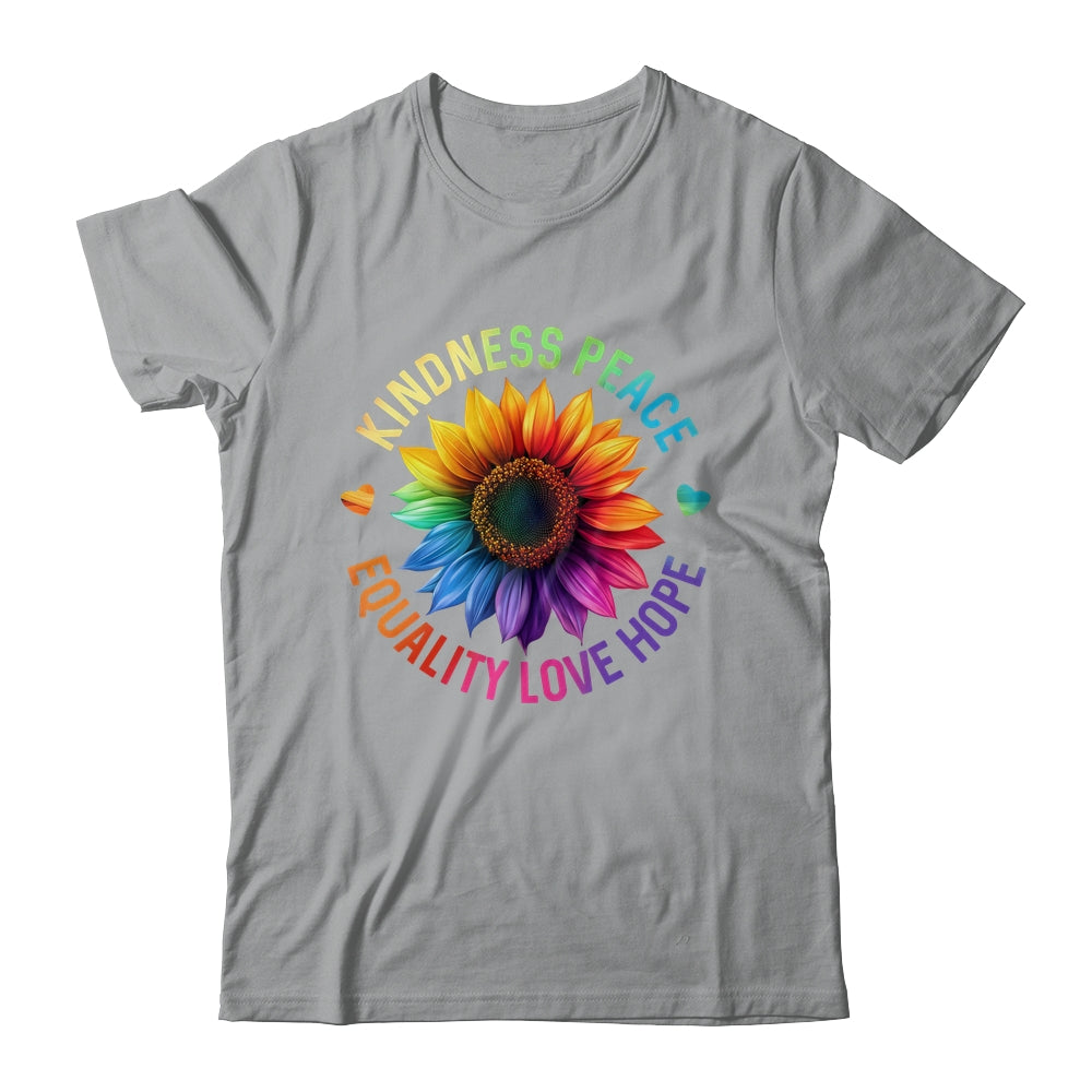 Sunflower Rainbow Ally LGBTQ LGBT Gay Pride Month Women Shirt & Tank Top | teecentury
