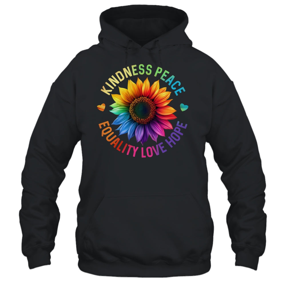 Sunflower Rainbow Ally LGBTQ LGBT Gay Pride Month Women Shirt & Tank Top | teecentury