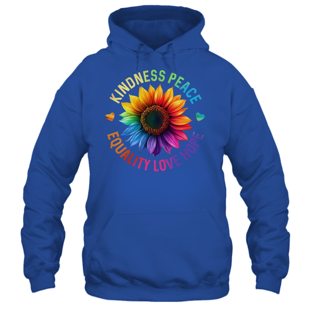 Sunflower Rainbow Ally LGBTQ LGBT Gay Pride Month Women Shirt & Tank Top | teecentury