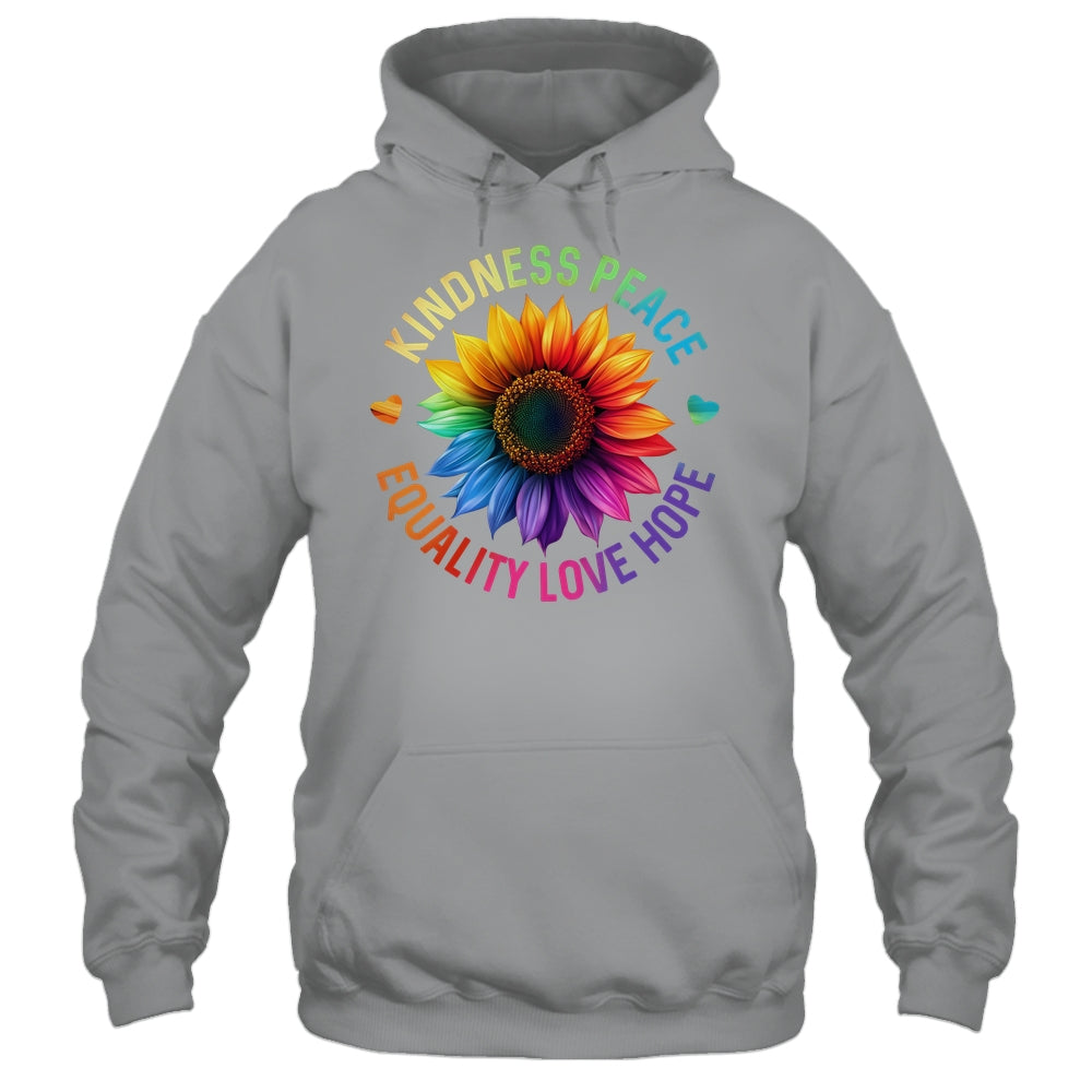 Sunflower Rainbow Ally LGBTQ LGBT Gay Pride Month Women Shirt & Tank Top | teecentury