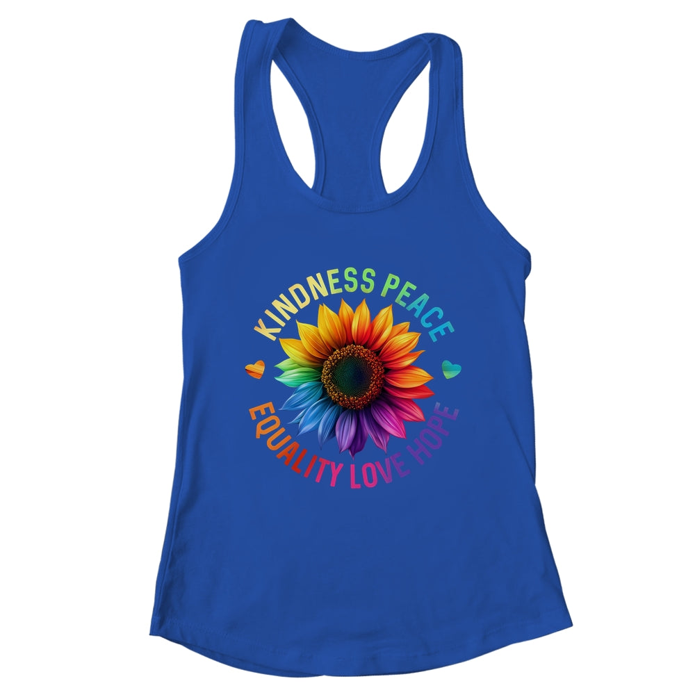 Sunflower Rainbow Ally LGBTQ LGBT Gay Pride Month Women Shirt & Tank Top | teecentury