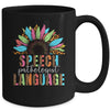 Sunflower Speech Therapy SLP Speech Language Pathologist Mug | teecentury