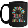Sunflower Speech Therapy SLP Speech Language Pathologist Mug | teecentury