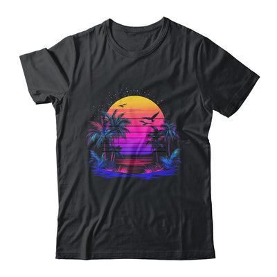Sunset Palm Trees Retro 80s Aesthetic 90s Art Vaporwave Shirt & Tank Top | teecentury