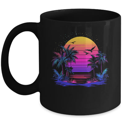 Sunset Palm Trees Retro 80s Aesthetic 90s Art Vaporwave Mug | teecentury