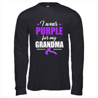 Support I Wear Purple For My Grandma Alzheimer's Awareness Shirt & Hoodie | teecentury