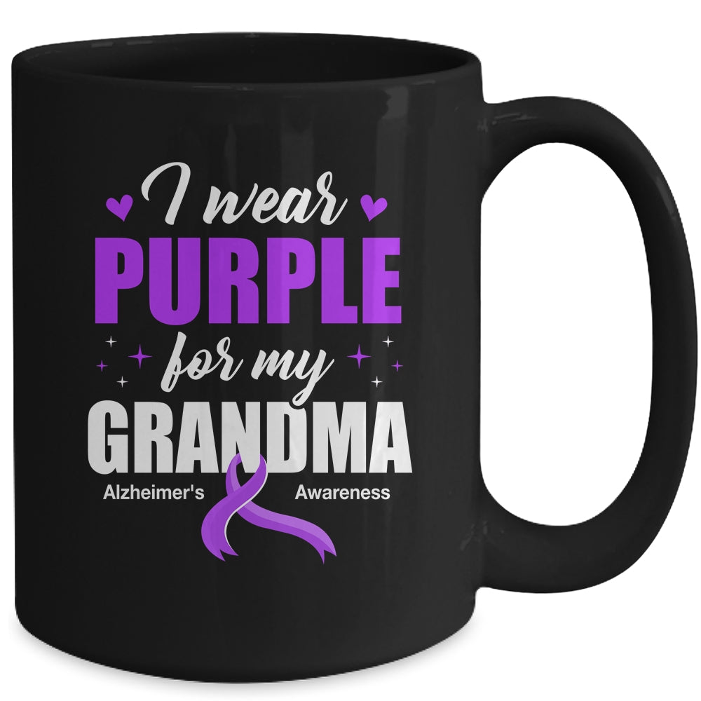 Support I Wear Purple For My Grandma Alzheimer's Awareness Mug | teecentury