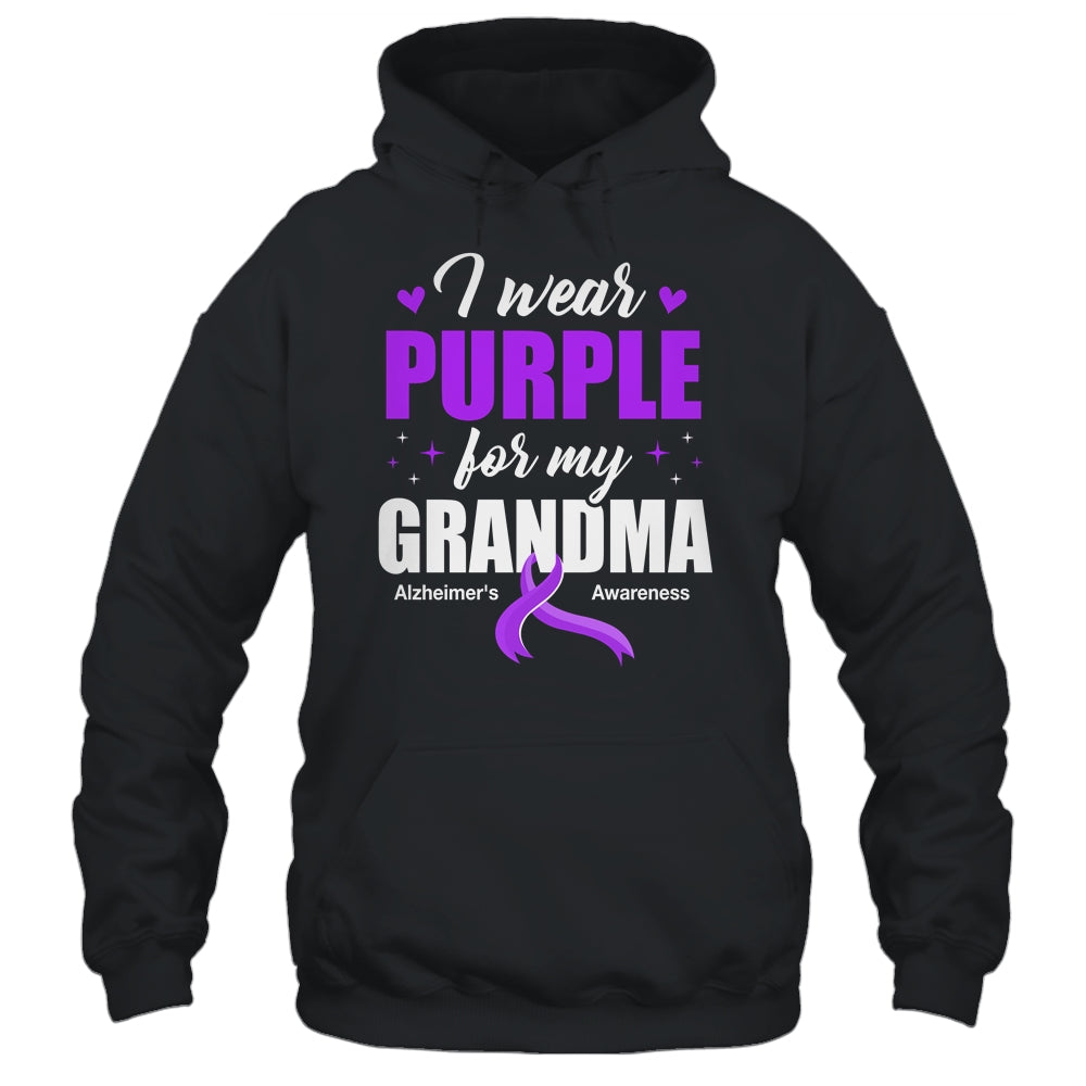 Support I Wear Purple For My Grandma Alzheimer's Awareness Shirt & Hoodie | teecentury